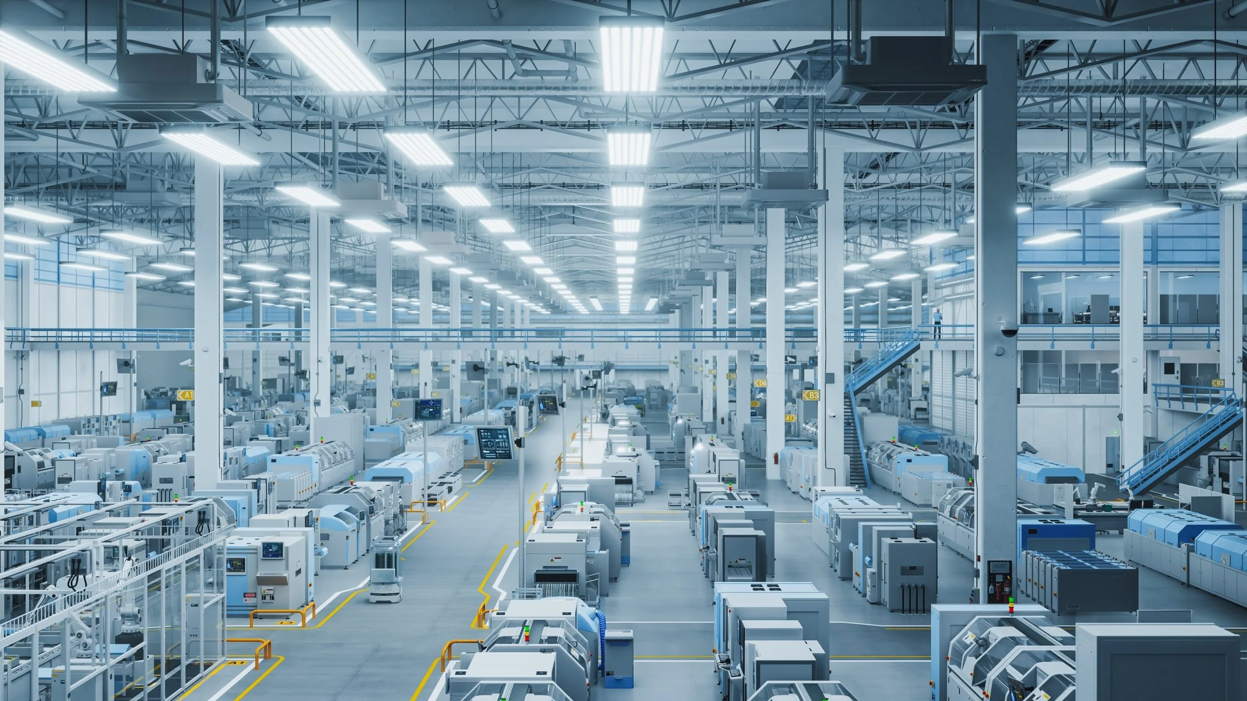 Illustration d’automatisation industrielle — Manufacturers Industrial Automation Hero