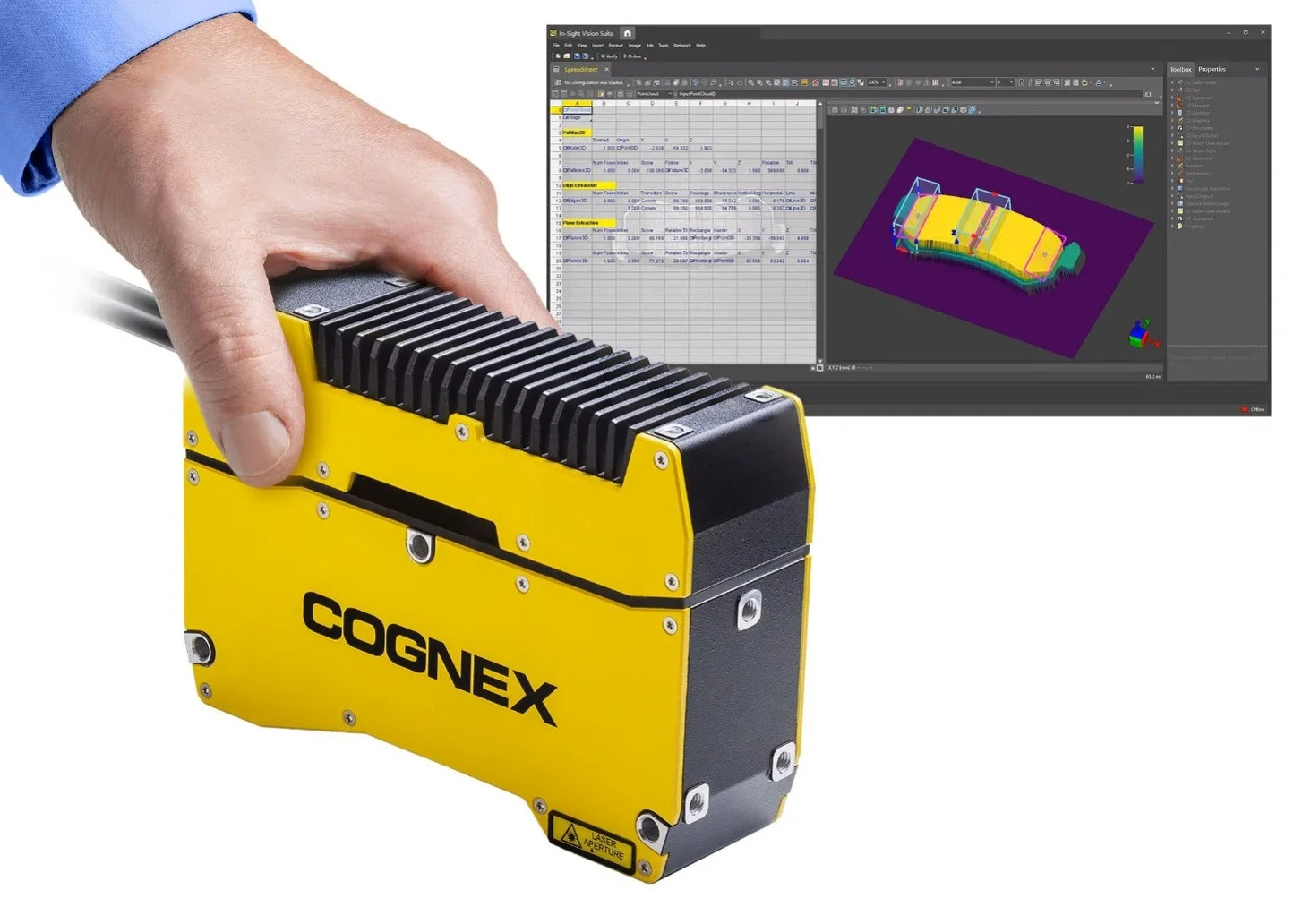Produits Cognex — Caméras de vision 2D et 3D, avec ou sans IA.